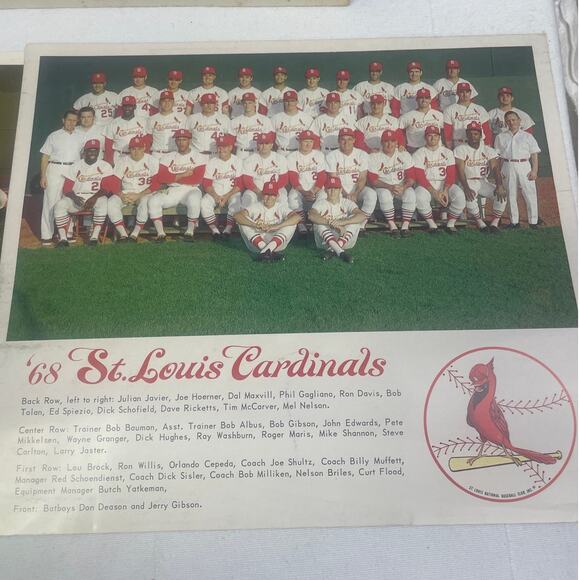 Vintage 1964 1968 1969 St Louis Baseball Cardinals Official Team Photos - Picture 4 of 7